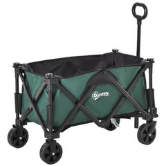 Folding Wagon Garten Cart Collapsible Camping Trolley Steel Frame Oxford Fabric