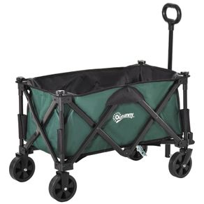 Folding Wagon Garten Cart Collapsible Camping Trolley Steel Frame Oxford Fabric