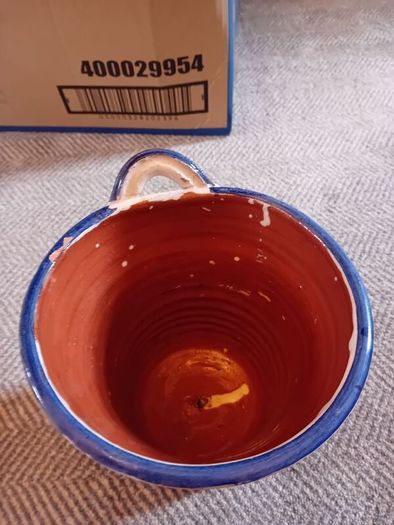 glazed terracotta wall planter