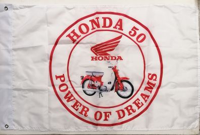 Honda 50 Power Of Dreams flag 3ft x 2ft.