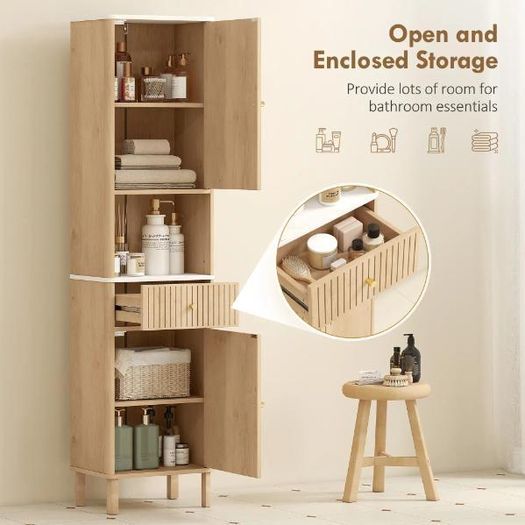 Slim Bathroom Storage Cabinet