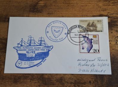 Germany 1991, Cover on the occasion of Gorch Fock Foreign Training Voyage 1991 - free standard postage