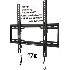 Tv Bracket Wall Mount Flat Tilt 32-70"