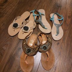 3 pairs sandals- uk6