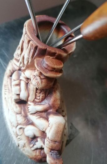 Jolly Swagman Pottery Cocktail Fork Holder