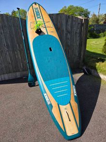 Jobe Parana Bamboo 11'6 Hard SUP Paddle Board with Paddle & Leash
