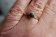 Vintage sold Gold  9c and silver Ring 1,8g