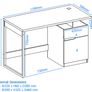 Alphason Bridport Desk White Gloss - Aw3130 Image 6