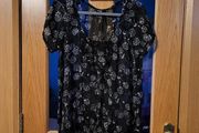 Mystify black sheer top, Size 18