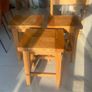3 solid oak high stools Image 2