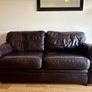 Brown Leather Sofa Free to Take Image 3