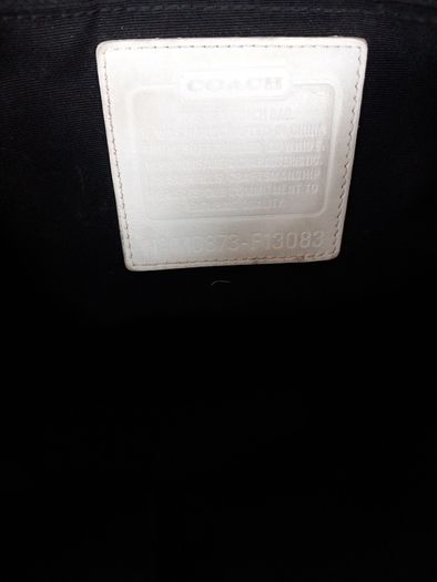 Coach Large Off White Black Trim Large Bag