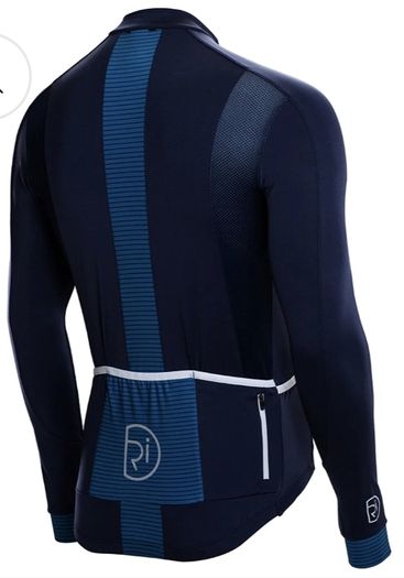 Rivelo Mens Weston Light Long Sleeve Jersey (Navy/Teal) M