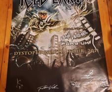ICED EARTH: Dystopia World Tour poster from 2011 - Excellent Condition(AUTOGRAPHED)