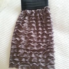 Grey RaRa Skirt with Black Waistband - Size 8