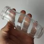 310 - Set of 7 Vintage Decorative Similar Size Collectible Clear Glass Tall Jars Image 2