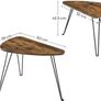 Coffee Table, Set of 2 Side Tables for Living or Dining Room, Bedroom, Industrial Design Vintage Image 3