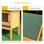 Rabbit Hutch Outdoor Guinea Pig Hutch with Run, Small Animal Off-ground Duck House Hideaway Backyard with Openable Roof, 125.5 x 100 x 49cm, Orange Image 6