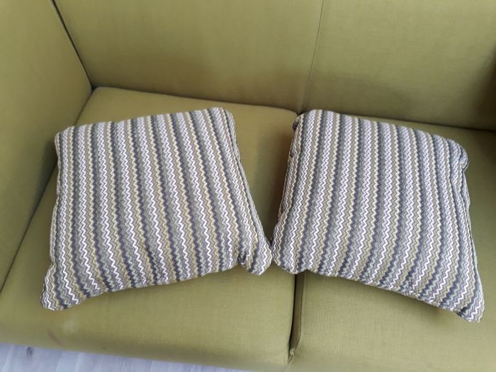 Cushions. Brand new green stripe