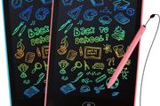 2 Pack LCD Writing Tablet, Doodle Scribbler Pad 8.5 inch Colorful Screen Drawing Board Learning Gift for Kids, Educational Toys for 3-6 Years Old Boys &amp; Girls (FREE POSTAGE)