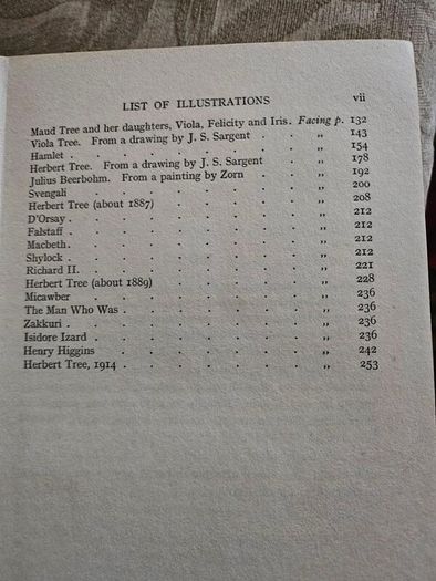 Herbert Beerbohm Tree. Some Memories Of Him And Of His Art Collected By Max Beerbohm. Hardback Second Edition With 57 Illustrations.  In Good Condition   See Photos For Same.