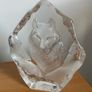Mats Jonasson Wolf Crystal Glass Ornament Paperweight Sweden Large Image 2