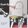 Kitchen Tap 360 with 2 Spray Mode Spring Kitchen Sink Mixer Taps with Pull Out Spray, Commercial Faucet Single Handle Lever, High Arc Swivel Cold and hot Fittings UK Standard Image 7