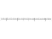 Garden Fence with Spear Top Steel 15.3x0.6 m Black