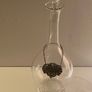 Reduced Hand blown vintage  glass decanter with  gin tag Image 3