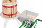 12L Manual Fruit Press Wine Cider Juice Maker Stainless Steel Crusher