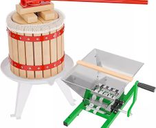 12L Manual Fruit Press Wine Cider Juice Maker Stainless Steel Crusher