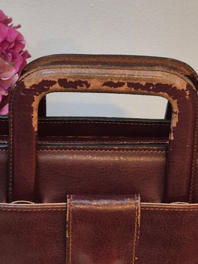Vintage Texier Leather Bag Briefcase