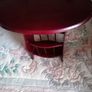 Vintage 1970's Mahagany oval occasional table with magazines storage Image 2