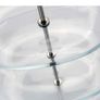 Fruit basket Fruit tray Fruit Bowl,Glass Serving 3 Tier Vertex Fruit Racks Cake Stand Countertop Chrome Large Capacity Storage Fruit and Other Produce Fruit bowls Image 2
