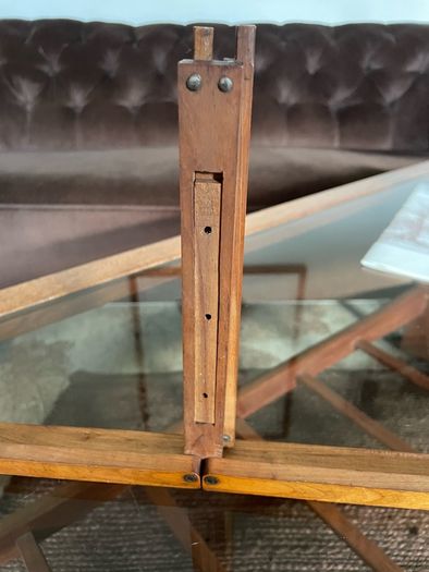 Rare ca 1880 Antique Portable Folding Book Rest Music Stand Campaign Desk Top Wooden