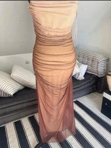 Zara brown & cream ombre summer dress