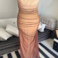 Zara brown & cream ombre summer dress