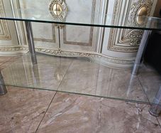 Glass coffee table