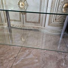 Glass coffee table