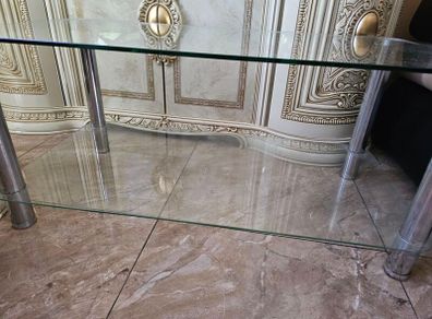 Glass coffee table