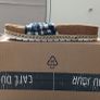 Brown leather look sandals with checkered top Image 5