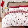 Christmas Duvet Cover Double - Reversible Snowflake Quilt Cover Set with 2 Pillowcases, Nordic Red Bedding Set with Zipper Closure MULTIPLE COLOURS AVAILABLE (FREE POSTAGE) Image 2