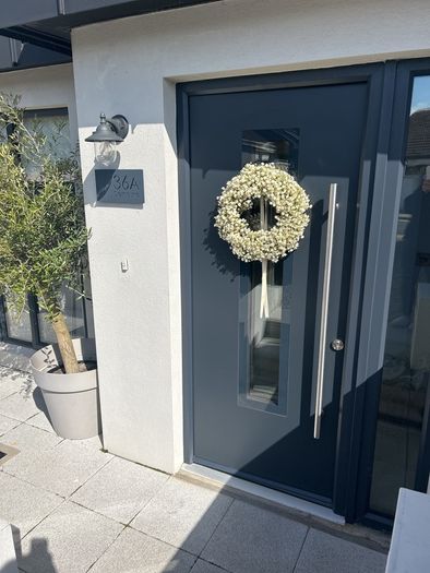 front door frame &  glass panel