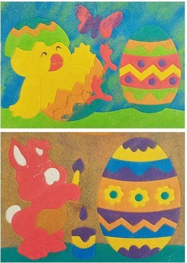 Sand art  cards pictures with glue