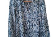 Paul Costelloe abstract pastel satin blouse NWoT