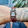 Fossil Ladies ES 1855 brown leather watch with silver accents. Image 6