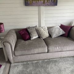 Large 2 seater grey sofa