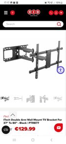 TV Full Motion Wall Mount Bracket