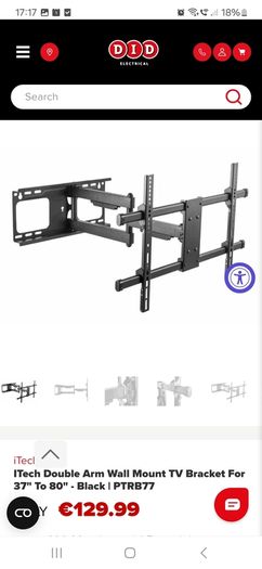 TV Full Motion Wall Mount Bracket