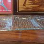 Vintage Retro Mid Century Modern Atomic Design Chance Brothers Fiestaware Three Section Rectangular Serving Plate Plus Two Small Rectangular Dishes with Gilt Edging in the Very Rare Night Sky Pattern from 1957 Image 9